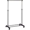 Perchero Pie Con Ruedas Estructura Metalica Extensible 80x43x90-160 Cm