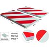 Pack 2 Protectores Acolchados Adhesivos Color Rojo Y Blanco 40x20 Cm