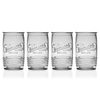 Pack De 4 Vasos De Cristal, Diseño En Relieve Vintage, 570 Ml, Postres