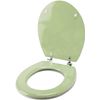 Tapa Wc Universal Con Bisagras De Acero Inox De Madera 43,5x37,5 Cm Verde Pastel