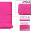 Cojin Tumbona Acolchado De Fibra, Funda Lavable, 120x50 Cm, Fucsia