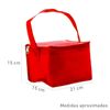 Nevera Portatil 6 Latas Con Asa, Int. Isotermo, Tejido Non-woven, Rojo