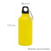 Pack 2 Botellas Tapón De Seguridad Y Mosqueton De Aluminio 400 Ml