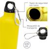 Pack 2 Botellas Tapón De Seguridad Y Mosqueton De Aluminio 400 Ml