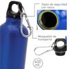 Pack 2 Botellas Tapón De Seguridad Y Mosqueton De Aluminio 400 Ml