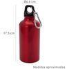 Pack 2 Botellas Tapón De Seguridad Y Mosqueton De Aluminio 400 Ml