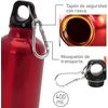 Pack 2 Botellas Tapón De Seguridad Y Mosqueton De Aluminio 400 Ml