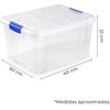 Caja De Almacenamiento Con Tapa Multiuso Apilable De Plastico 16l