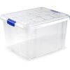 Caja De Almacenamiento Con Tapa Multiuso Apilable De Plastico 25l