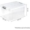 Caja De Almacenamiento Con Tapa Multiuso Apilable De Plastico 16l