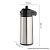 Termo Dispensador 1,9l 14x38x18cm De Acero Inoxidable Y Polipropileno