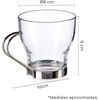 Pack De 3 Tazas De Cafe Originales De Cristal 200 Ml 19x8x10 Cm