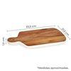 Tabla Cortar Cocina Con Borde Decorado Madera Acacia 33,5x21,5x1,5 Cm