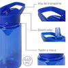 Pack De Mochila Y Botella Con Boquilla Plegable 22x26,5x8 Cm 440 Ml Azul