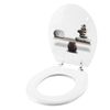 Tapa Wc Universal, Estampado, Mdf Y Acero, 43,5x37,5cm, Spirit