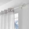 Barra Cortinas Extensible Con 2 Terminales Soportes De Metal 120-210cm