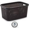 Cesta De Ropa Simulando Al Mimbre De Plastico 35 L 53x36x26 Cm