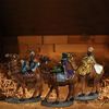 Set De 3 Figuras Para Belen De Los Reyes Magos, Reyes A Camello