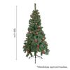 Arbol De Navidad Verde Con Adornos De Muerdago Y Piñas, Plastico 150cm