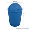 Cubo De Basura Con Tapa Basculante De Plastico 5,5l Ø15x30 Cm