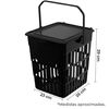 Cubo Aireado Tapa Abatible Asa Con Sistema De Seguridad 10l 23x25x29cm