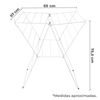 Tendedero Interior Plegable Equivale A 13m En Acero 57x65x75,5 Cm