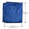 Lona Multiusos Material Impermeable Con Ojales De Aluminio 4x5 M Azul