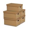 Pack 5 Cajas Con Tapa Almacenamiento Cartón Reforzado 36,5x28,5x16,5cm