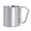 Taza Con Mosqueton Atornillado Acero Inoxidable 7,5x11,5 Cm 210 Ml Plata