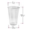 Vasos Litrona 25 Uds De Plastico Duro 1000cc 7,3x15,5 Cm Transparentes