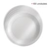 Platos Llanos Redondos 100 Unidades De Plastico Ø20.5 Cm Blancos