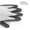 Guantes De Proteccion, 12 Uds, Poliester Sin Costura, Tactil, Talla 7