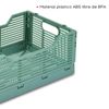 Caja Plegable Apilable Para Almacenaje, Plástico, 40x30x17 Cm, Verde