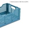 Caja Plegable Apilable Para Almacenaje, Plástico, L 40x30x17 Cm, Azul