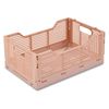 Caja Plegable Apilable Para Almacenaje, Plástico, 30x20x11.5cm, Rosa