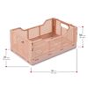 Caja Plegable Apilable Para Almacenaje, Plástico, 30x20x11.5cm, Rosa