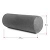 Almohada Cervical Descanso, Terciopelo Poliéster 60x20cm, Gris