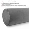 Almohada Cervical Descanso, Terciopelo Poliéster 60x20cm, Gris