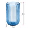 Vaso, Caja 6 Unidades, Cristal De Rayas, 430 Ml, Azul