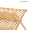 Escurreplatos Plegable Y Resistente De Bambú, 31,5 X 42 X 32 Cm