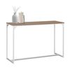 Mueble Recibidor Entrada, Metal Y Mdf, 120x39x79 Cm, Blanco Y Madera