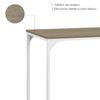 Mueble Recibidor Entrada, Metal Y Mdf, 120x39x79 Cm, Blanco Y Madera