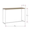 Mueble Recibidor Entrada, Metal Y Mdf, 120x39x79 Cm, Blanco Y Madera