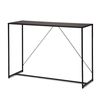 Mueble Recibidor Entrada, Metal Y Mdf, 120x39x79 Cm, Negro