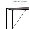 Mueble Recibidor Entrada, Metal Y Mdf, 120x39x79 Cm, Negro