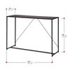 Mueble Recibidor Entrada, Metal Y Mdf, 120x39x79 Cm, Negro