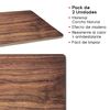 Pack De 2 Salvamanteles Individuales, Corcho Natural, Madera 40x30 Cm