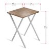 Mesa Auxiliar Plegable, 34x40x50 Cm, Terraza, Madera Y Metal, Nordico