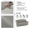 Funda Sofa, Poliéster, Algodón Y Elastano, Gris Claro, 2 Plazas