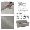 Funda Sofa, Poliéster, Algodón Y Elastano, Gris Claro, 3 Plazas